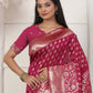 Shree Shyam Fashion Lichi Silk Wine Saree