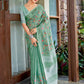 Shree Shyam Fashion Linen Sea Green Saree