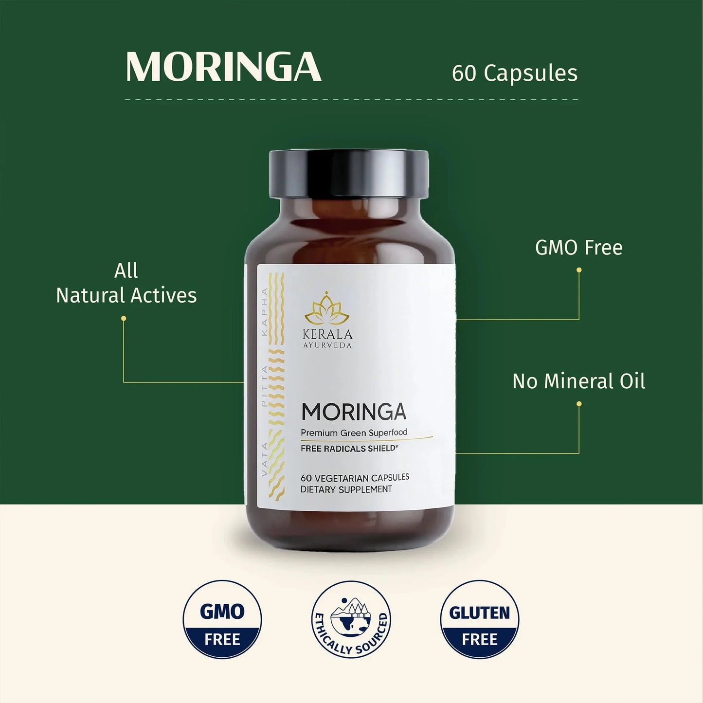 Moringa - A Superfood for Vitality and Wellness (60 Veg Capsules)