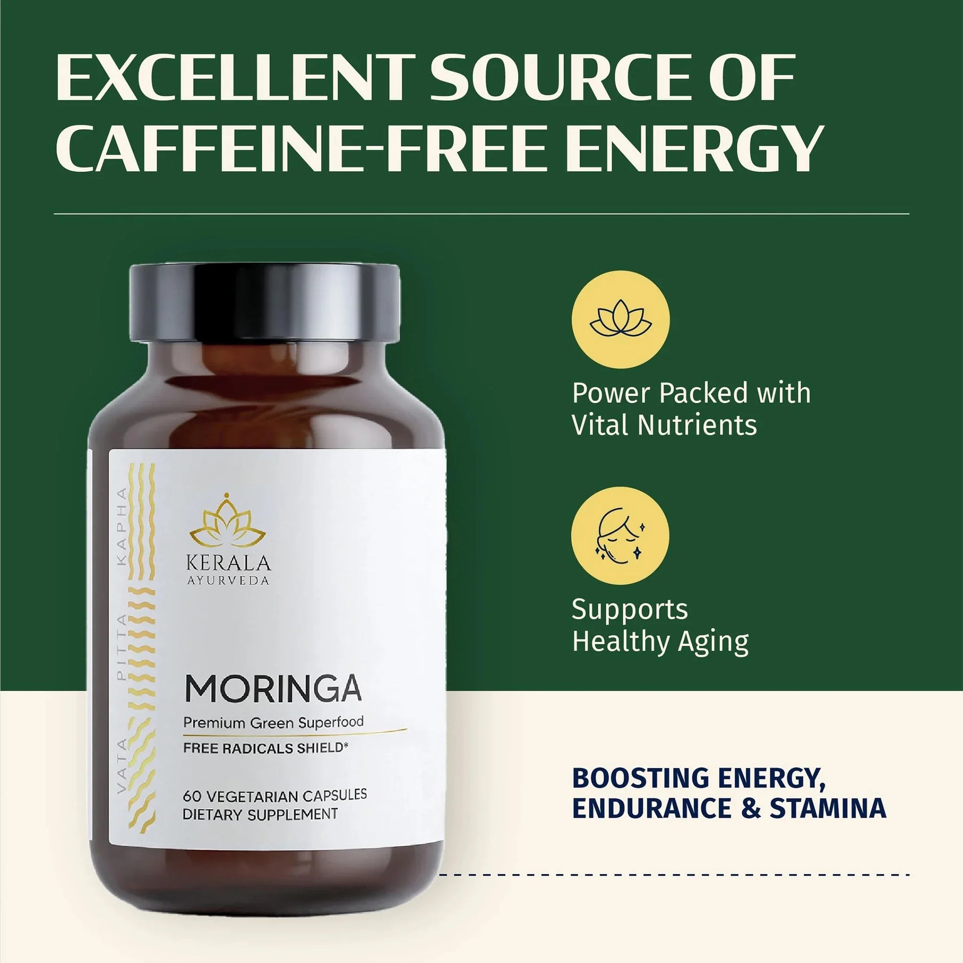 Moringa - A Superfood for Vitality and Wellness (60 Veg Capsules)