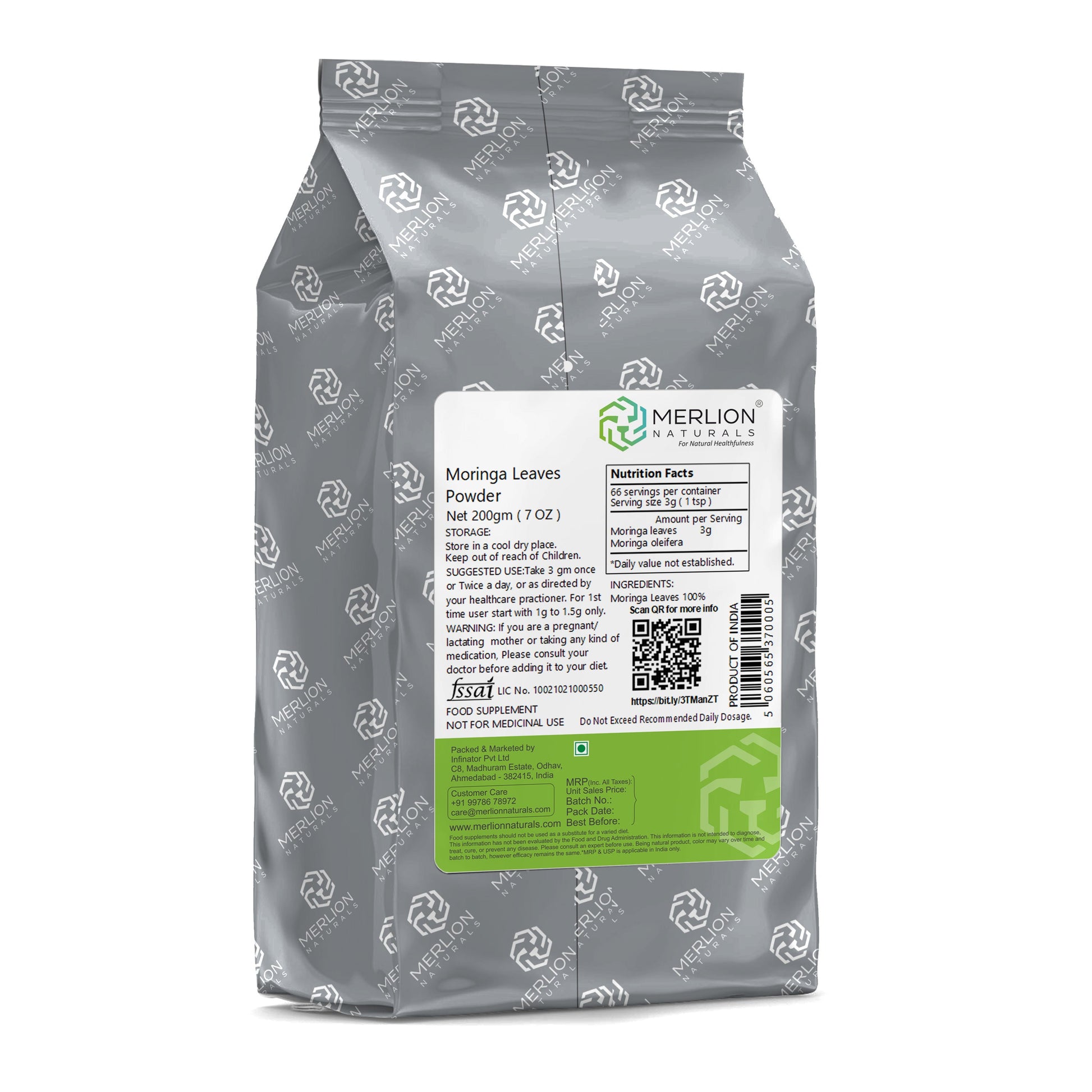 Merlion Naturals Moringa Leaves Powder - Swadesiicart