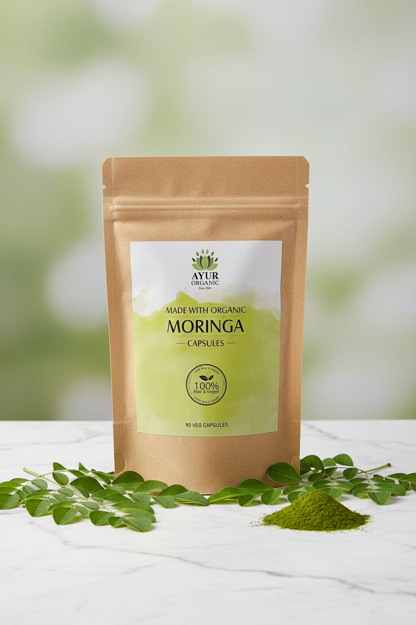 Moringa Leaf Capsules Organic | 100% Natural Grown | 90 Capsules