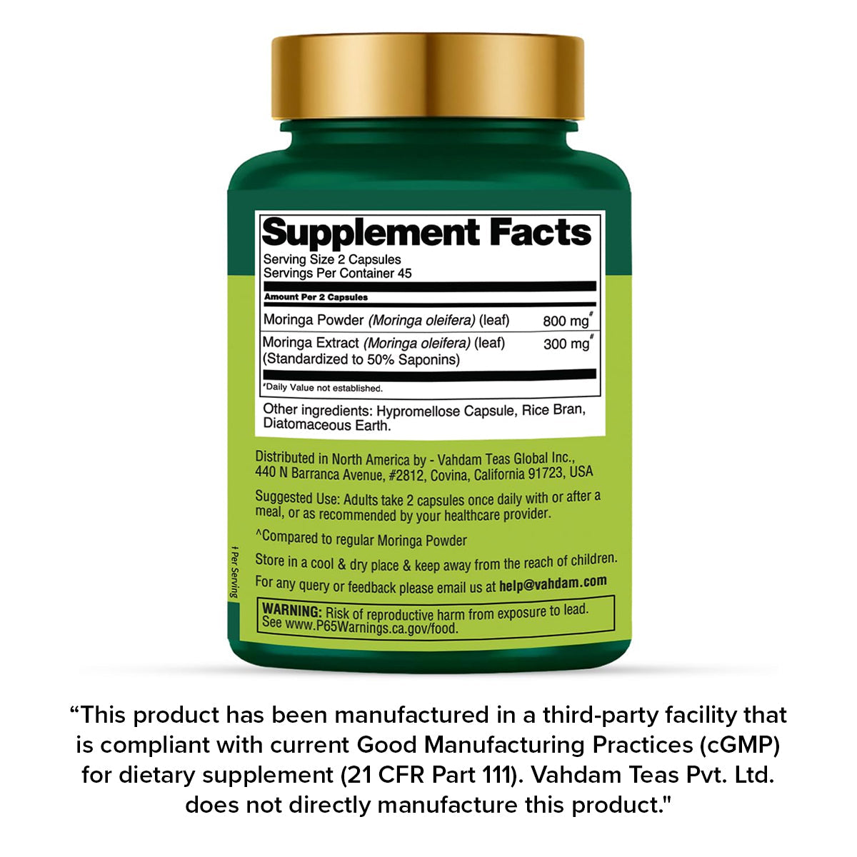 Moringa 1100 mg High Strength Capsules