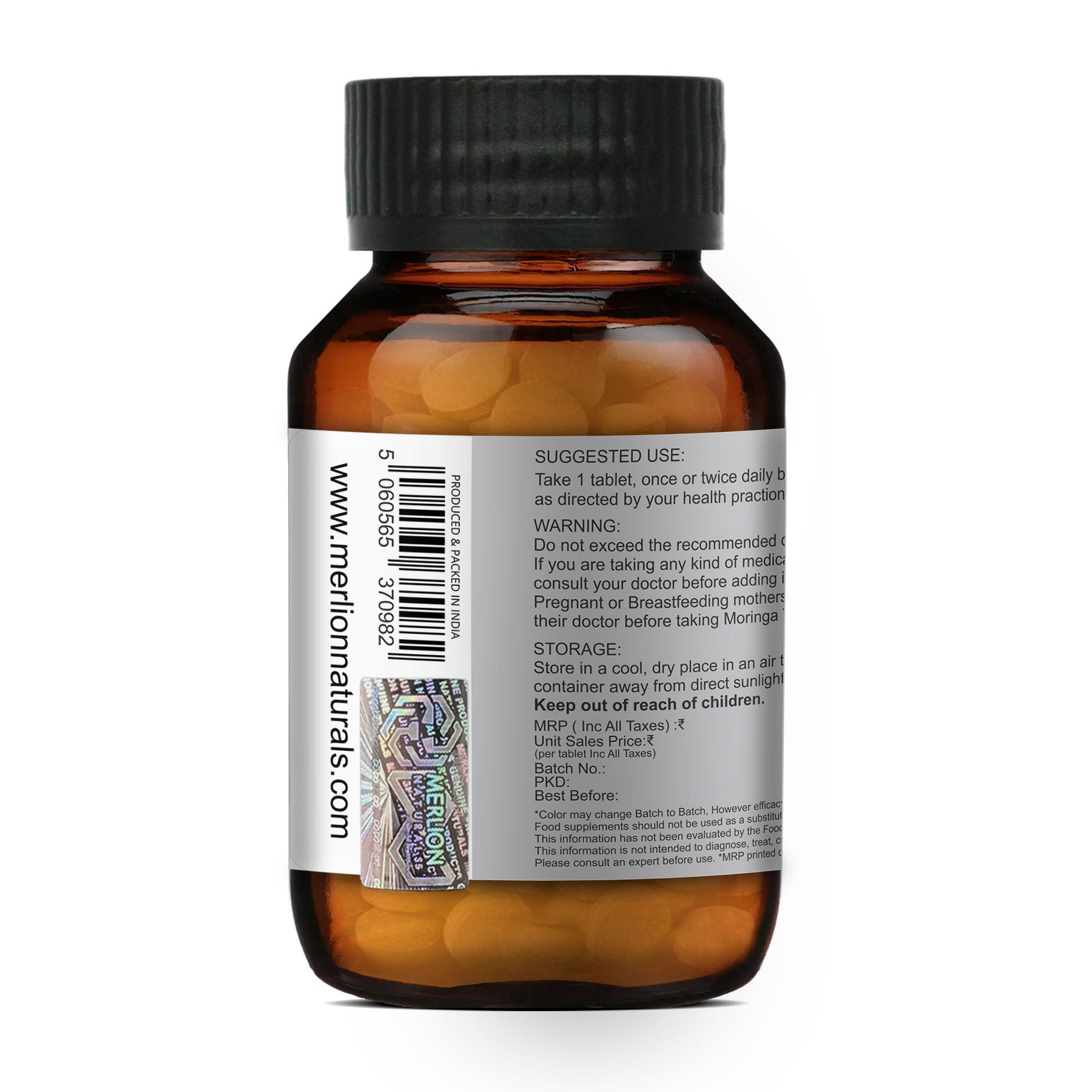 Merlion Naturals Moringa 500mg Tablets - Swadesiicart
