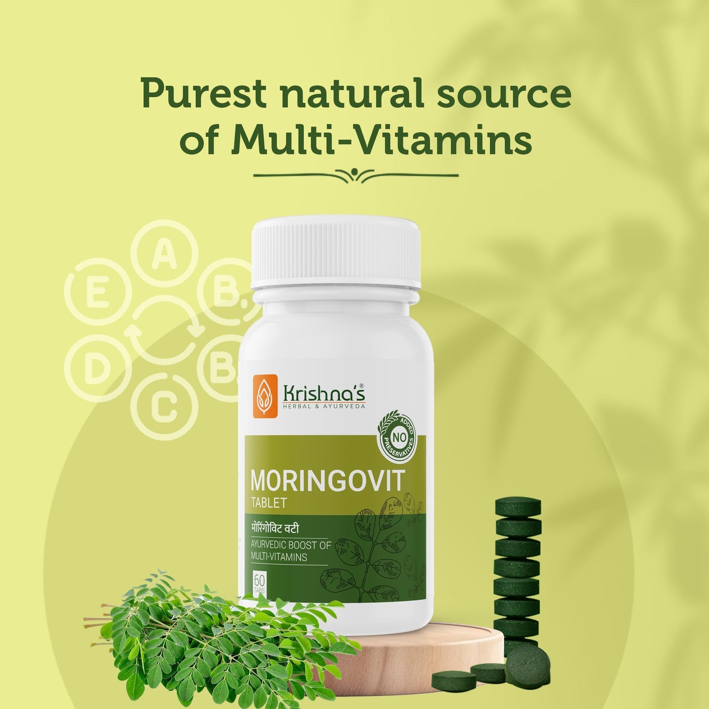 Krishna'S Herbal & Ayurveda Moringovit Tablets | Swadesiicart