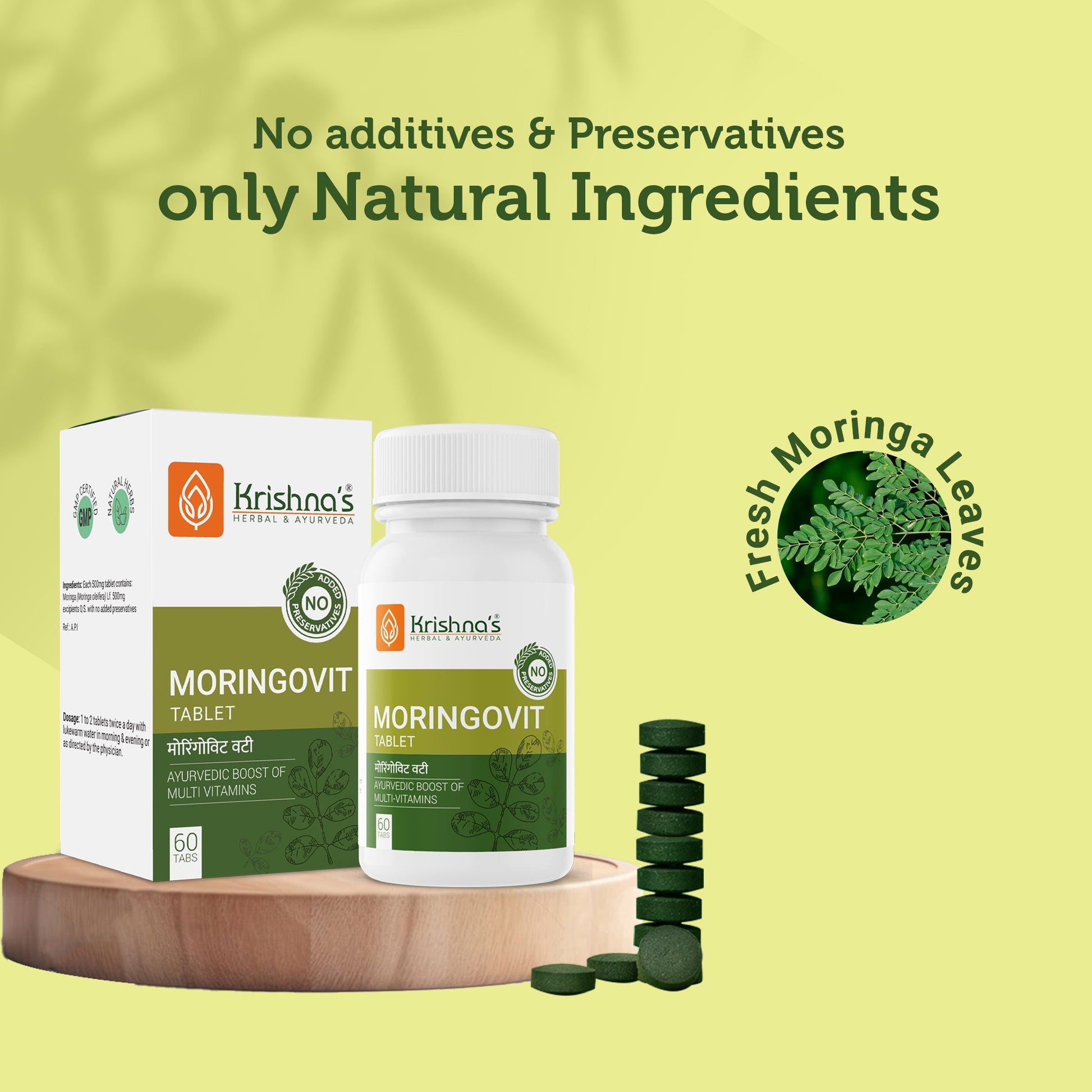 Krishna'S Herbal & Ayurveda Moringovit Tablets | Swadesiicart