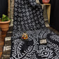 Anaita Black Pure Bandhej Silk Saree With Zari Weaving Work