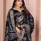 Anaita Black Pure Bandhej Silk Saree With Zari Weaving Work