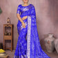 Anaita Blue Pure Bandhej Silk Saree With Zari Weaving Work
