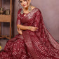 Anaita Maroon Pure Bandhej Silk Saree With Zari Weaving Work
