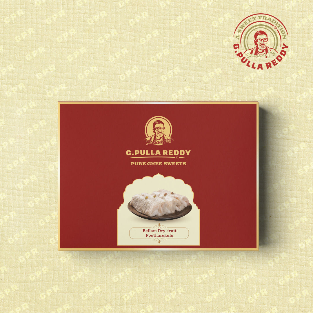 Pulla Reddy Dry Fruit Edible Rice Paper Sweet - Pootharekulu (Jaggery) - Swadesiicart