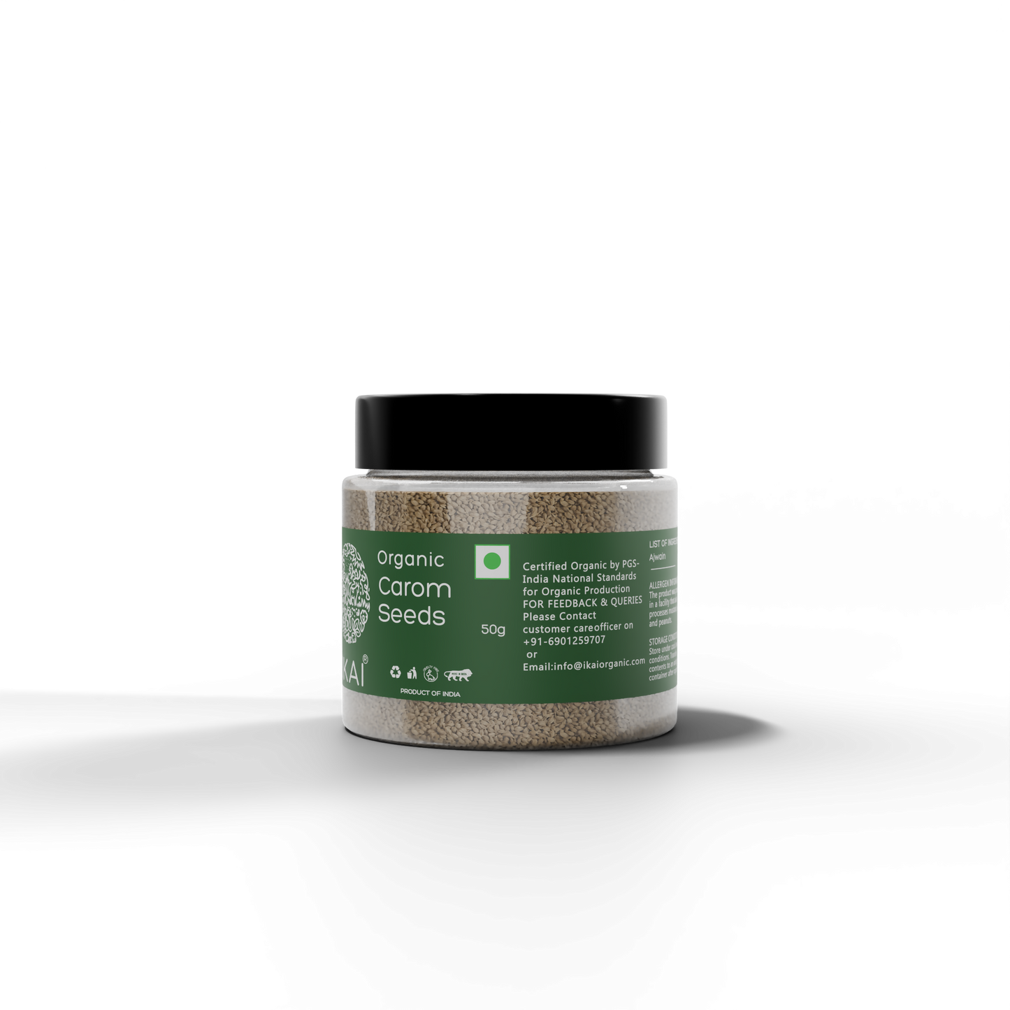 3 - Organic Carom Seeds - 50g