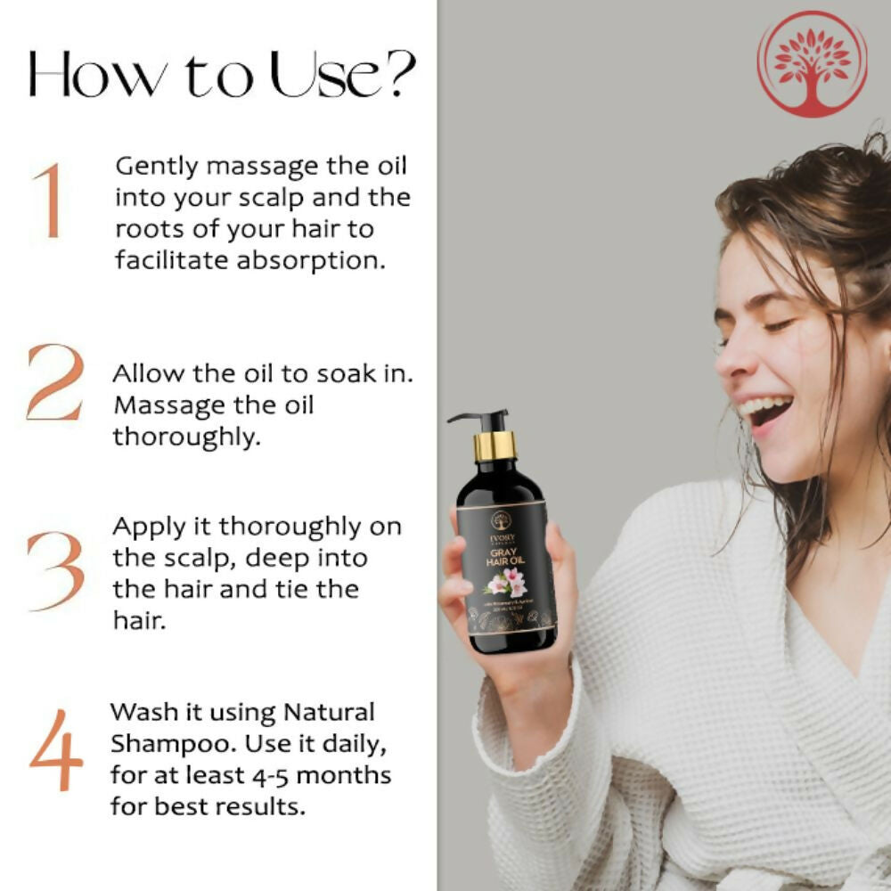 Ivory Natural Gray Oil Restore Natural Black Hair And Shine | Swadesiicart