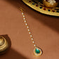 Ruby Raang Tear Drop Green Meenakari with Diamond Maang Tikka | Swadesiicart