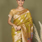 Shree Shyam Fashion Linen Cotton Mhendi Green Saree