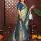 Aastha Fashion Sea Green Tissue Silk Weaving Saree
