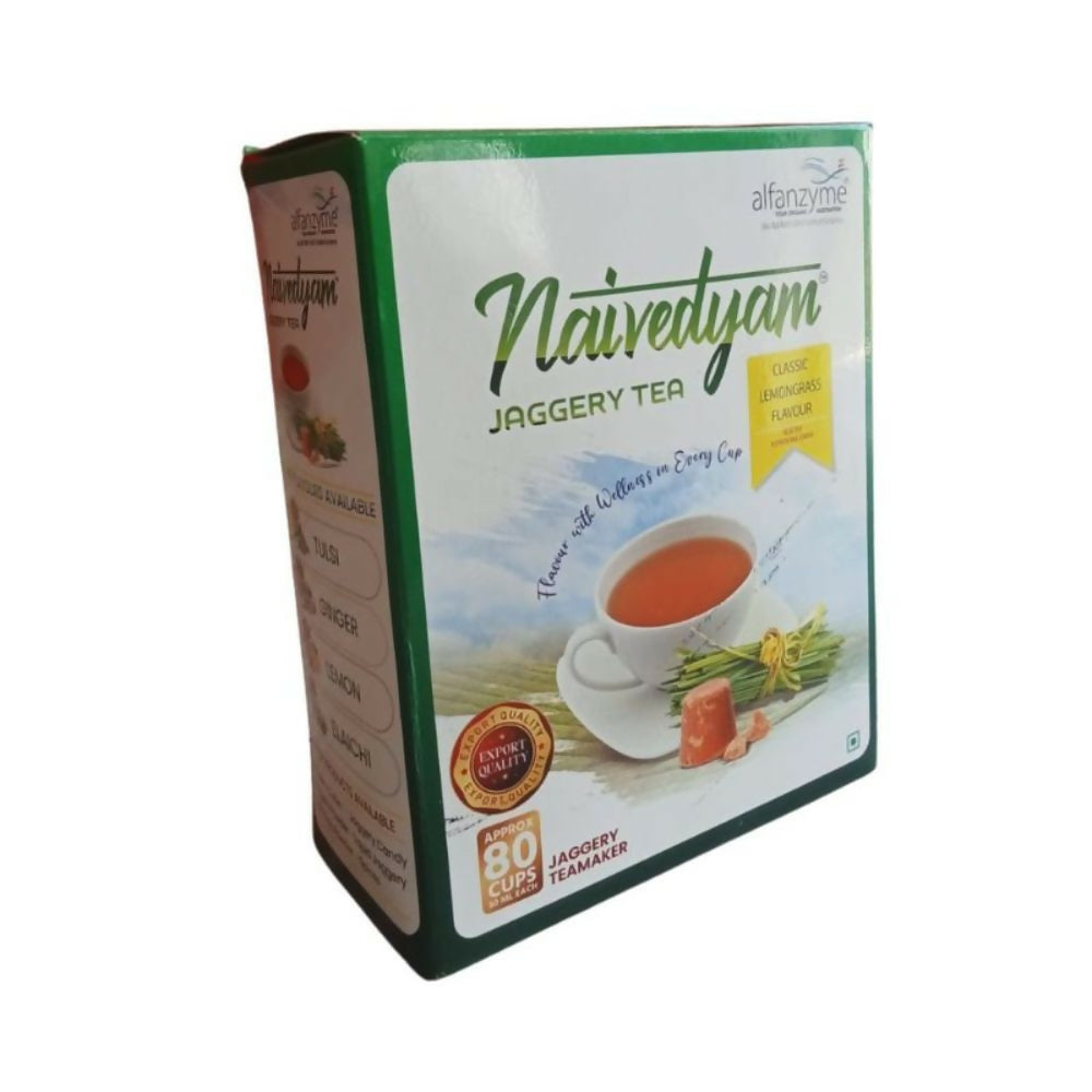 Naivedyam Classic Lemongrass Flavour Jaggery Tea | Swadesiicart