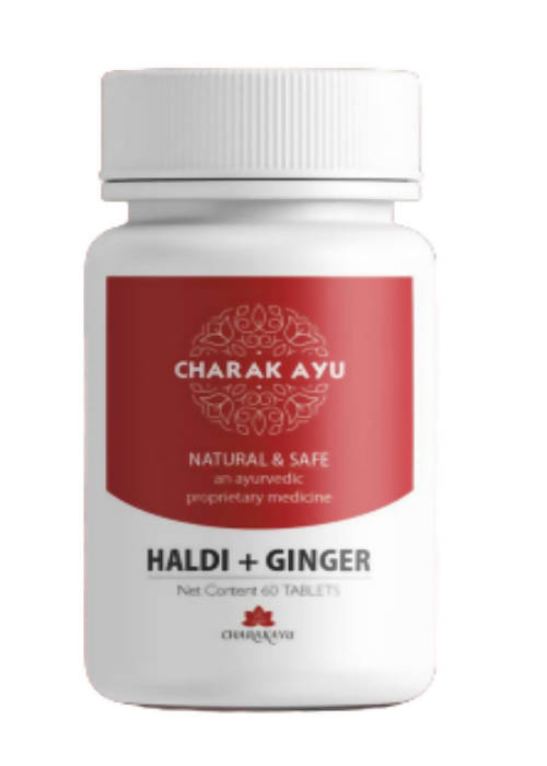 Charakayu Haldi + Ginger Tablets | Swadesiicart