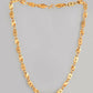 VOJ Gold-Polished Biscuit Shaped Chain With Small Heart | Swadesiicart