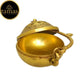Tamas Brass Small Dhoop Burner with Handle and Lid (Golden) | Swadesiicart