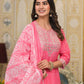 Partywear Designer Pink Cotton Stitched Suit With Dupatta - Tanisha | Swadesiicart