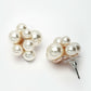 NVR Women's Gold Pearl Gold-Polished Circular Studs Earring | Swadesiicart
