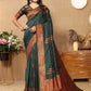 Vedant Vastram Bottle Green Color Banarasi Silk Saree - Bottle Green | Swadesiicart