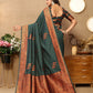 Vedant Vastram Bottle Green Color Banarasi Silk Saree - Bottle Green | Swadesiicart