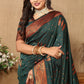 Vedant Vastram Bottle Green Color Banarasi Silk Saree - Bottle Green | Swadesiicart