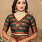 Vedant Vastram Bottle Green Color Banarasi Silk Saree - Bottle Green | Swadesiicart