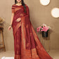 Vedant Vastram Maroon Color Banarasi Silk Saree - Maroon | Swadesiicart