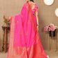 Vedant Vastram Pink Color Banarasi Silk Saree - Pink | Swadesiicart