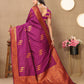 Vedant Vastram Wine Color Banarasi Silk Saree - Wine | Swadesiicart