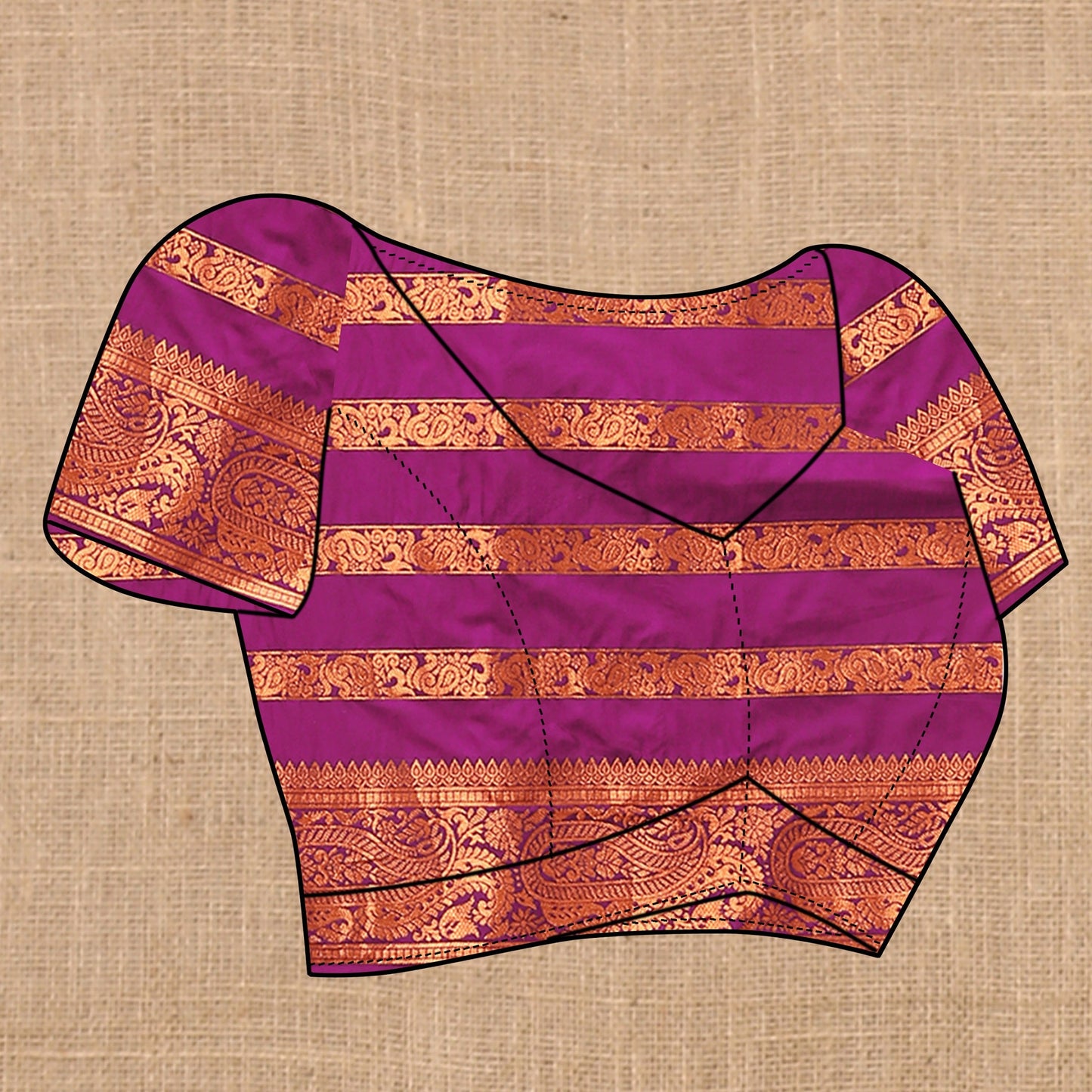 Vedant Vastram Wine Color Banarasi Silk Saree - Wine | Swadesiicart