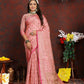 Vedant Vastram Baby Pink Color Banarasi Silk Saree - Baby Pink | Swadesiicart