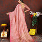 Vedant Vastram Baby Pink Color Banarasi Silk Saree - Baby Pink | Swadesiicart