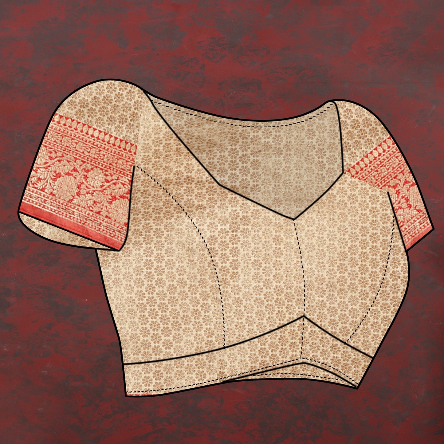 Vedant Vastram Beige Color Banarasi Silk Saree - Beige | Swadesiicart
