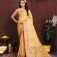 Vedant Vastram Mustard Color Banarasi Silk Saree - Mustard | Swadesiicart