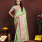 Vedant Vastram Pista Color Banarasi Silk Saree - Pista | Swadesiicart