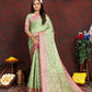 Vedant Vastram Pista Color Banarasi Silk Saree - Pista | Swadesiicart