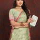 Vedant Vastram Pista Color Banarasi Silk Saree - Pista | Swadesiicart