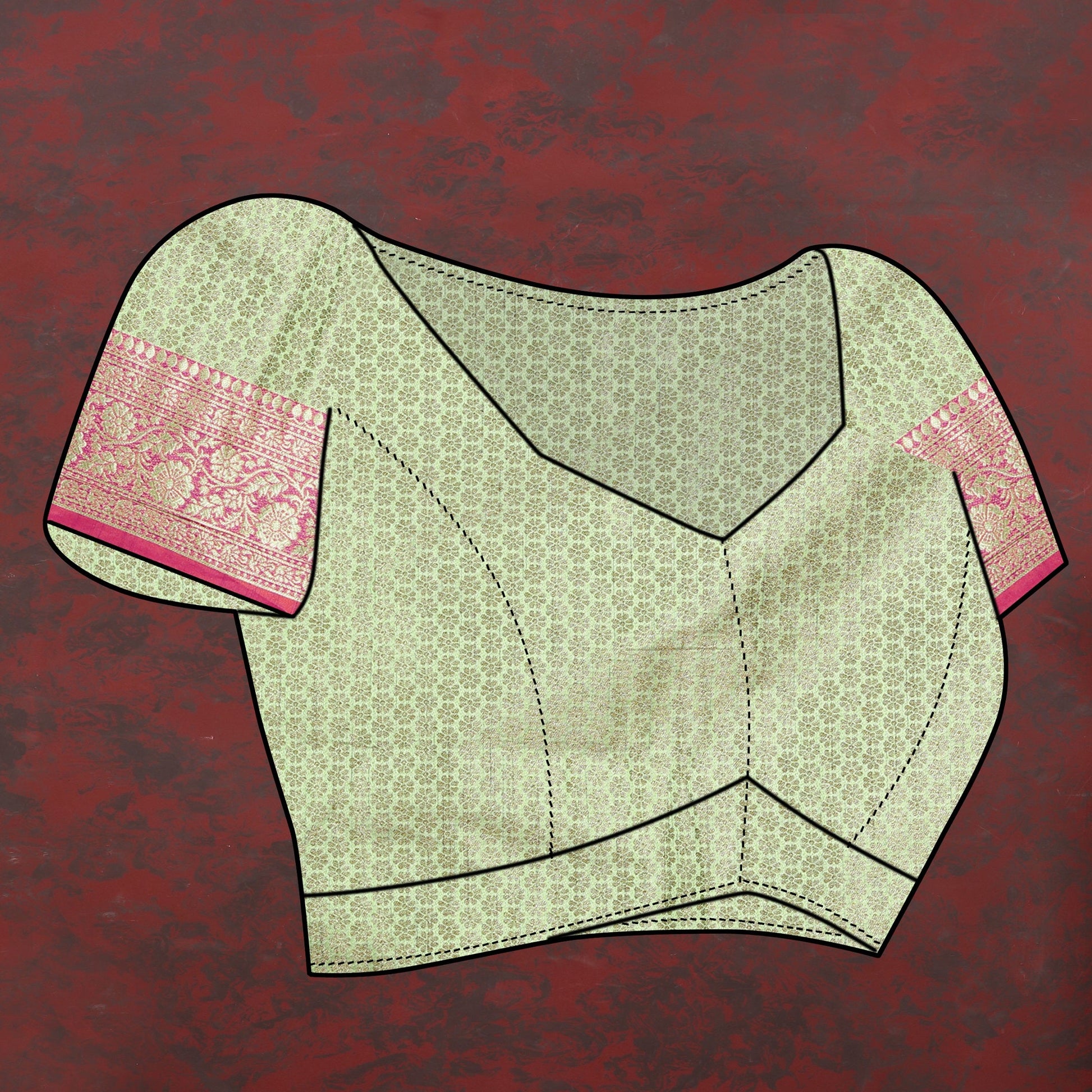 Vedant Vastram Pista Color Banarasi Silk Saree - Pista | Swadesiicart