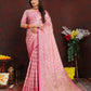 Vedant Vastram Baby Pink Color Banarasi Silk Saree - Baby Pink | Swadesiicart