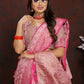 Vedant Vastram Baby Pink Color Banarasi Silk Saree - Baby Pink | Swadesiicart