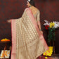 Vedant Vastram Beige Color Banarasi Silk Saree - Beige | Swadesiicart
