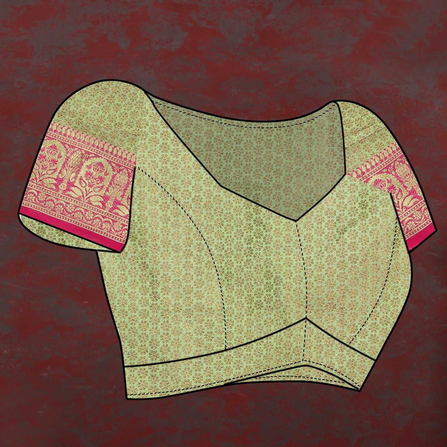 Vedant Vastram Parrot Color Banarasi Silk Saree - Parrot | Swadesiicart