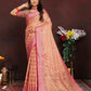 Vedant Vastram Peach Color Banarasi Silk Saree - Peach | Swadesiicart