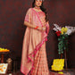 Vedant Vastram Peach Color Banarasi Silk Saree - Peach | Swadesiicart