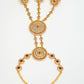 NVR Women's Gold-Polished CZ Stone-Studded Handcrafted Ring Bracelet - Swadesiicart