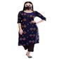 Lagi Women's Blue Printed Straight Kurta & Pant (MC38B) | Swadesiicart
